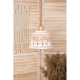 Pendul Deco Republic &bdquo;Radacini &ndash; Laleaua alba&rdquo; E27, 1x60W, ceramica autentica Corund