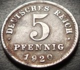 Cumpara ieftin Moneda ISTORICA 5 PFENNIG - GERMANIA, anul 1920 *cod 3760 A, Europa