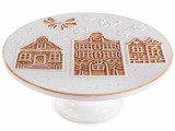 Cumpara ieftin Platou Craciun ceramica alba maro &Oslash; 25 cm x 10,5 H