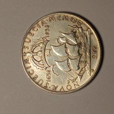 Moneda 2 koroane 1938 Suedia Argint. Aniversare 300 ani. foto