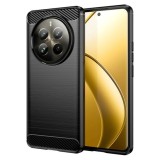 Husa pentru Realme 12 Pro / 12 Pro+ - Techsuit Carbon Silicone - Black