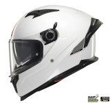 Casca integrala pentru scuter - motocicleta MT Braker SV A0 alb lucios (ochelari soare integrati) &ndash; tip viziera: MT-V-28B &ndash; DKS435 &ndash; punctaj maxim SHA