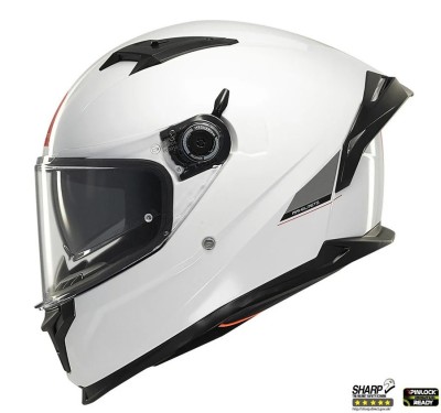 Casca integrala pentru scuter - motocicleta MT Braker SV A0 alb lucios (ochelari soare integrati) &amp;ndash; tip viziera: MT-V-28B &amp;ndash; DKS435 &amp;ndash; punctaj maxim SHA foto