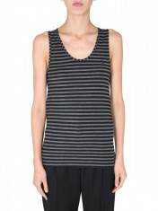 Top dama SAINT LAURENT ROUND NECK TANK TOP 640360 YBYH21545 Negru foto