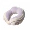 Pern&Auml; de c&Auml;l&Auml;torie pentru g&Atilde;&cent;t &Egrave;i cap, design ergonomic, umplutur&Auml; moale din bumbac, model brodat iepure, 28x28x10 cm, lila