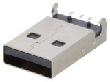 Mufă USB A PCB SMT 4 PIN USB 2.0 Aurie 1A