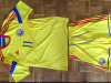 Tricou L + Sort M Adidas fotbal Romania FRF echipa nationala a romaniei 2014/15, Poliester, Galben
