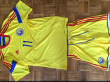 Tricou L + Sort M Adidas Romania FRF fotbal echipa nationala a romaniei 2014/15, Poliester, Galben