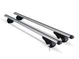 Set 2 bare transversale portbagaj Menabo Brio 135 cm din aluminiu fixare pe barele logitudinale cu sistem antifurt cu cheie LIPSA KIT MONTAJ
