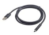 CABLU alimentare si date GEMBIRD, pt. smartphone, USB 2.0 (T) la USB 2.0 Type-C (T), 1m, negru, &quot;CC-USB2-AMCM-1M&quot; (timbru verde 0.08 lei)