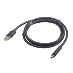 CABLU alimentare si date GEMBIRD, pt. smartphone, USB 2.0 (T) la USB 2.0 Type-C (T), 1m, negru, &quot;CC-USB2-AMCM-1M&quot; (timbru verde 0.08 lei)