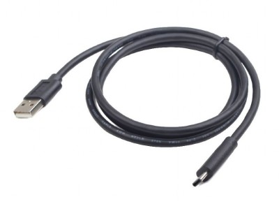 CABLU alimentare si date GEMBIRD, pt. smartphone, USB 2.0 (T) la USB 2.0 Type-C (T), 1m, negru, &amp;quot;CC-USB2-AMCM-1M&amp;quot; (timbru verde 0.08 lei) foto