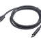 CABLU alimentare si date GEMBIRD, pt. smartphone, USB 2.0 (T) la USB 2.0 Type-C (T), 1m, negru, &quot;CC-USB2-AMCM-1M&quot; (timbru verde 0.08 lei)