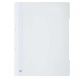 Dosar cu sina Noki, plastic, alb, 2 perforatii pentru arhivare, eticheta interschimbabila pe cotor