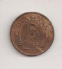 Moneda Danemarca - 5 Ore 1963 v1, Europa