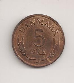 Moneda Danemarca - 5 Ore 1963 v1 foto