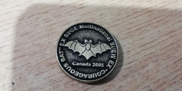 QW1 47 - Medalie - tematica militara - Misiunea &quot;Courageous bat&quot; - Canada - 2005