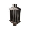 Recuperator Caldura Emailat Negru 130mm Soba Semineu Metalic 335x565mm