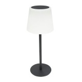 Lampa de masa solara LED 2W, panou solar 0.7W, baterie 3.7V 1200mAh, USB 5V 1A, negru Breckner Germany