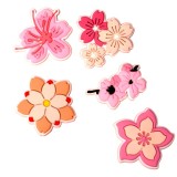 Sticker 3D OEM Pink Blossom pentru Husa Telefon / Tableta, Set 5 bucati, Multicolor