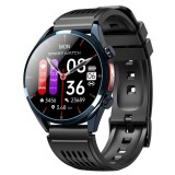 Cumpara ieftin Smartwatch iSEN FE02, Albastru, Curea Silicon Neagra, 1.43 AMOLED, EKG, Ritm Cardiac, SpO2, Glicemie, Tensiune, Moduri Sport, Apelare HD Bluetooth, 35