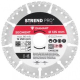 Cumpara ieftin Disc diamantat segmentat, universal,&nbsp;vacuum brazed, taiere umeda si uscata, 125 mm, Strend Pro Premium&nbsp;