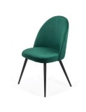Scaun living si bucatarie BUC 207, catifea, spatar curbat, picioare metalice, 120 kg