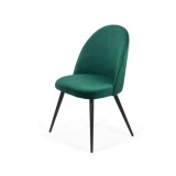 Scaun living si bucatarie BUC 207, catifea, spatar curbat, picioare metalice, 120 kg