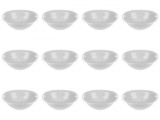 Set boluri, 12 piese, 445 ml, Portelan, Alb fildes