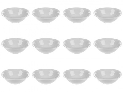 Set boluri, 12 piese, 445 ml, Portelan, Alb fildes foto