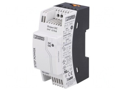 Alimentator Pulsatoriu pentru Șină DIN 18W 24VDC 0,75A foto