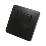 Intrerupator cap scara negru incastrat 220V, 10AX, PC 80x80mm