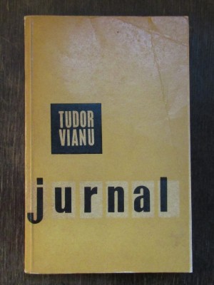 TUDOR VIANU -JURNAL foto