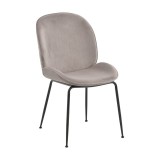 Cumpara ieftin Scaun Adelaide catifea gri picior metalic negru 47x64x88cm
