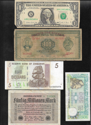 Set #64 15 bancnote de colectie (cele din imagini) foto