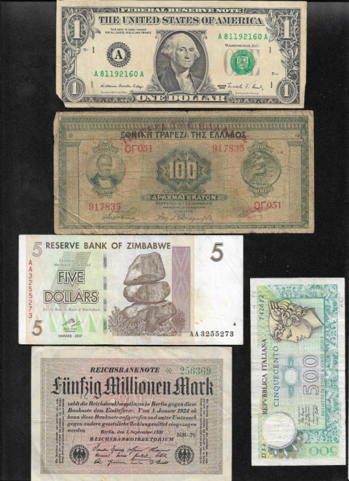 Set #64 15 bancnote de colectie (cele din imagini)