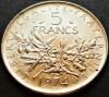 Moneda 5 FRANCI (Francs) - FRANTA, anul 1974 * cod 1724 A, Europa