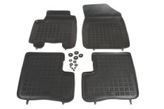 Set covorase auto din cauciuc Toyota Yaris (Xp10), 04.1999-03.2003 / 04.2003-01.2006 model cu 5 usi; negre, cu decupaj pentru stingator, 4 bucati foto