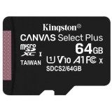 Card de Memorie MicroSDXC Kingston, 64GB, Select Plus, Clasa 10