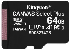 Card de Memorie MicroSDXC Kingston, 64GB, Select Plus, Clasa 10