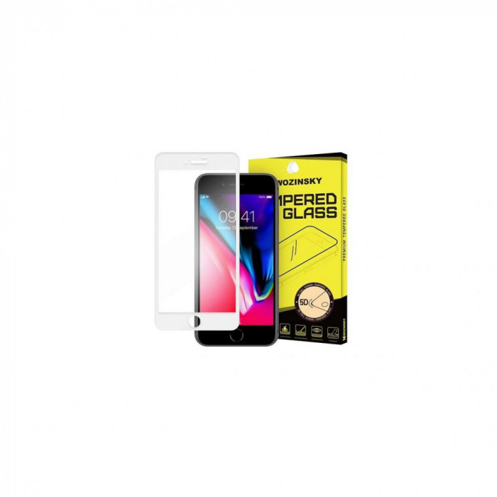 Folie Sticla Wozinsky 5D Alba Pentru Iphone 7,Iphone 8