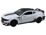 Macheta Metalica replica Chevrolet Camaro, Scara 1:32, cu Efecte Luminoase si Sonore, Deschide Usi, Capota, Portbagaj, Culoare Alb