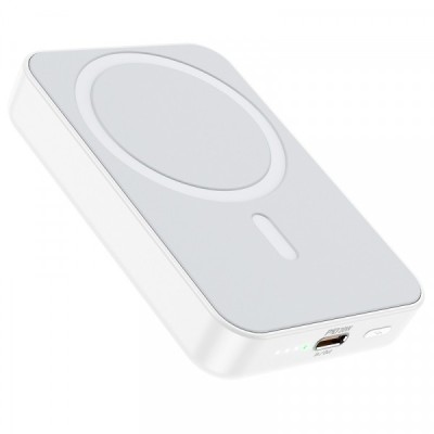 Baterie Externa Wireless Borofone BJ25 Plus Reach, 10000mAh, 20W, PD + FQI, 1 x QI - 1 x USB-C, Alba foto