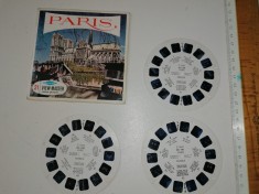 LOT 9 DIAPOZITIVE CURCULARE 3D VIEW MASTER - PARIS / FRANTA LA BOUGOGNE/PROVENCE