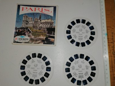 LOT 9 DIAPOZITIVE CURCULARE 3D VIEW MASTER - PARIS / FRANTA LA BOUGOGNE/PROVENCE foto