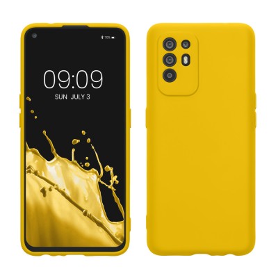 Husa Kwmobile pentru OPPO A94 5G, Galben, Silicon, KWM000015XY016C foto
