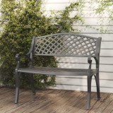 Cumpara ieftin Bancă de grădină, negru, 102 cm, aluminiu turnat