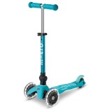 Trotineta Micro Mini DELUXE foldable LED aqua