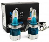 Set 2 becuri LED H4, Mi2, 6000k, Flip CSP,50w,8000Lm, Universal