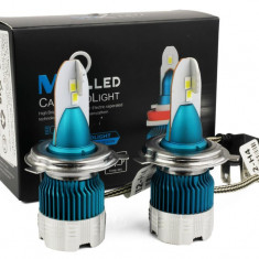 Set 2 becuri LED H4, Mi2, 6000k, Flip CSP,50w,8000Lm